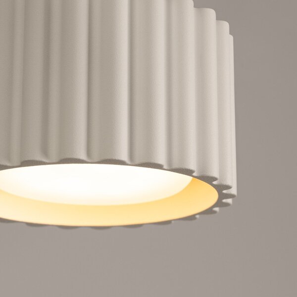 Faretto beige in metallo ø 10 cm Zora – Sollux