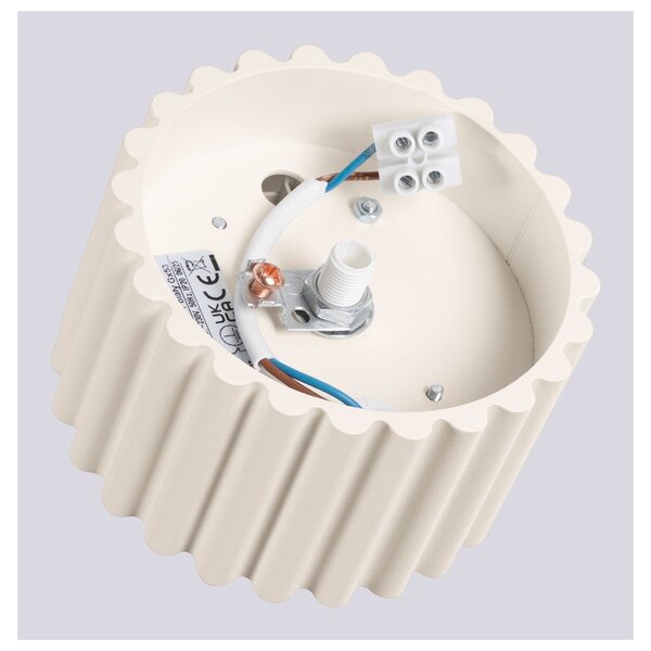 Faretto beige in metallo ø 10 cm Zora – Sollux