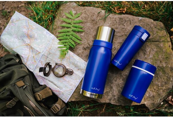 Termos da viaggio blu scuro, 400 ml Fuori - Vialli Design