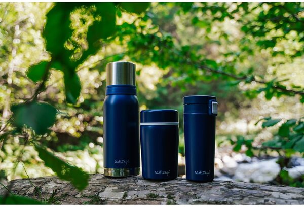Termos da viaggio blu scuro, 400 ml Fuori - Vialli Design