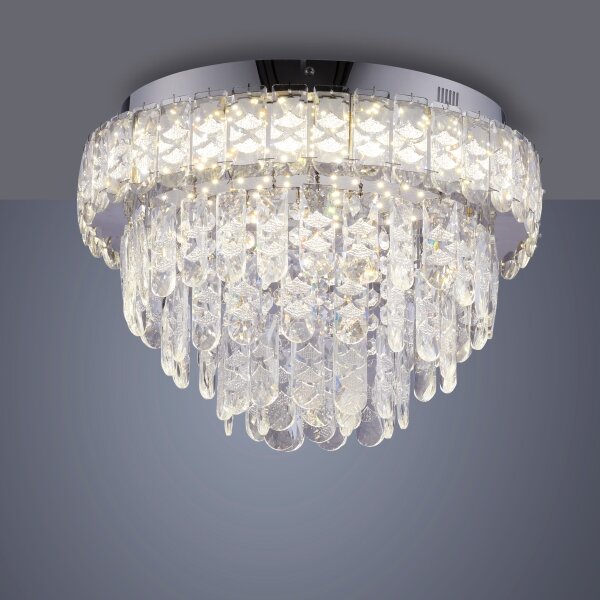 JUST LIGHT. 15092-17 - Plafoniera LED KULUNKA LED/33W/230V cromo lucido