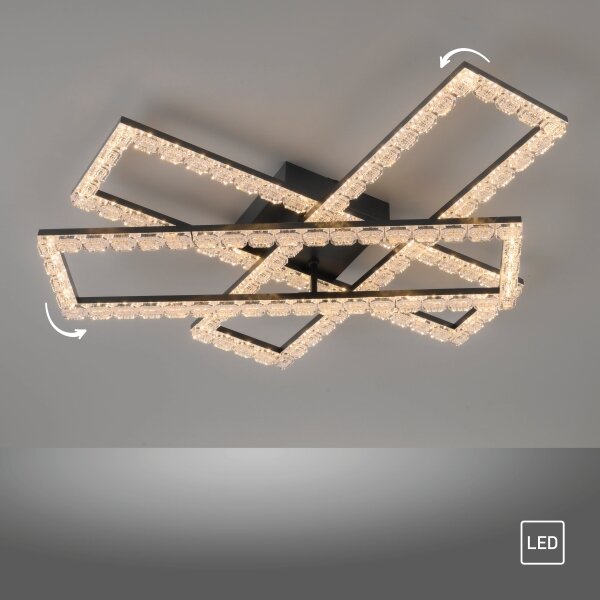 JUST LIGHT. 14733-18 - Plafoniera LED GLITRA LED/35W/230V nera