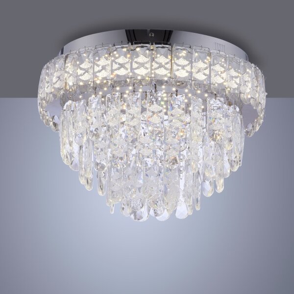 JUST LIGHT. 15092-17 - Plafoniera LED KULUNKA LED/33W/230V cromo lucido