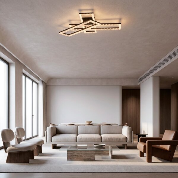 JUST LIGHT. 14733-18 - Plafoniera LED GLITRA LED/35W/230V nera