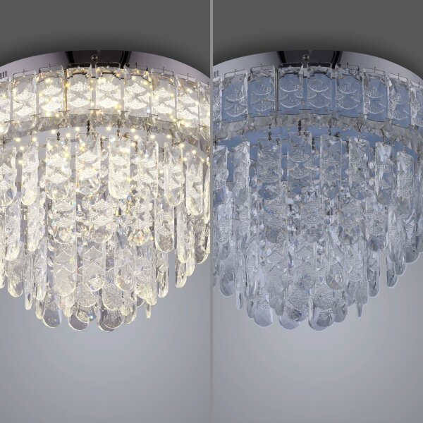 JUST LIGHT. 15092-17 - Plafoniera LED KULUNKA LED/33W/230V cromo lucido