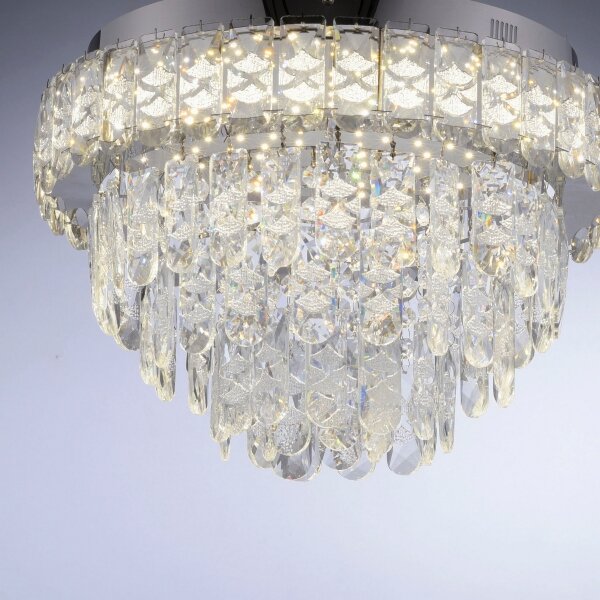 JUST LIGHT. 15092-17 - Plafoniera LED KULUNKA LED/33W/230V cromo lucido