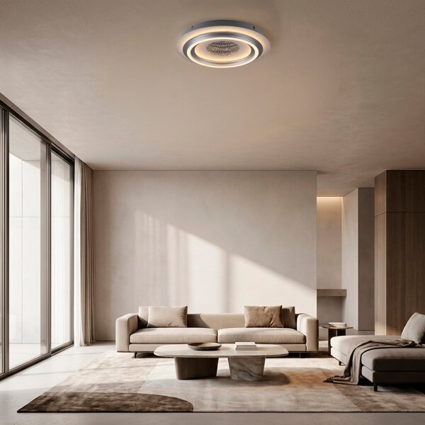 JUST LIGHT. 15089-21 - Plafoniera LED CICHIO LED/36W/230V cromo opaco