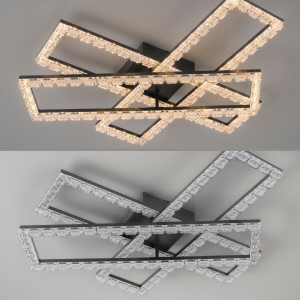 JUST LIGHT. 14733-18 - Plafoniera LED GLITRA LED/35W/230V nera