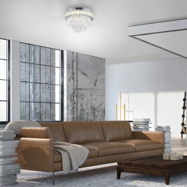 JUST LIGHT. 15092-17 - Plafoniera LED KULUNKA LED/33W/230V cromo lucido