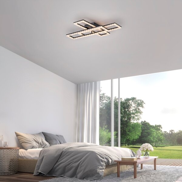 JUST LIGHT. 14733-18 - Plafoniera LED GLITRA LED/35W/230V nera