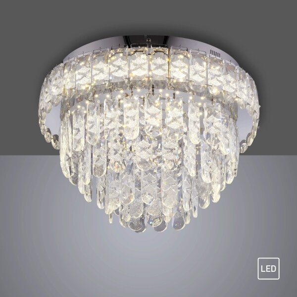 JUST LIGHT. 15092-17 - Plafoniera LED KULUNKA LED/33W/230V cromo lucido
