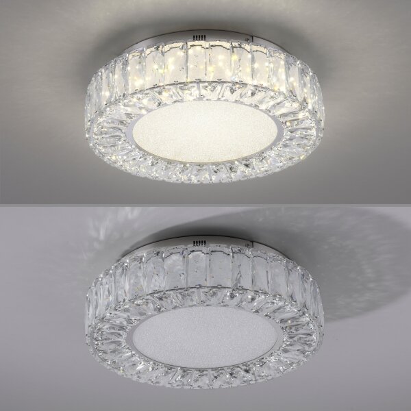 JUST LIGHT. 15221-17 - Plafoniera LED KULUNKA LED/32W/230V cromo