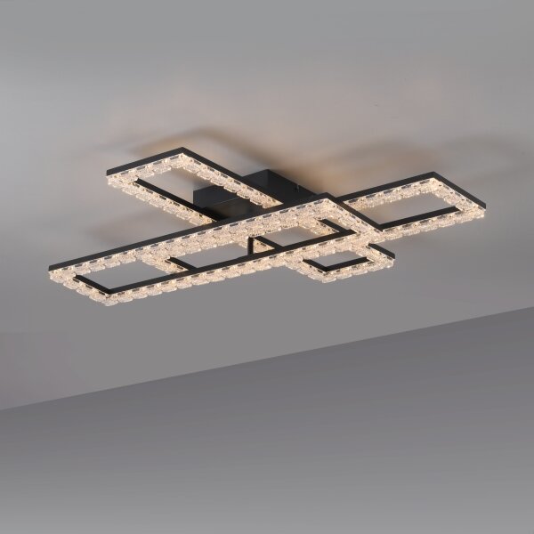 JUST LIGHT. 14733-18 - Plafoniera LED GLITRA LED/35W/230V nera