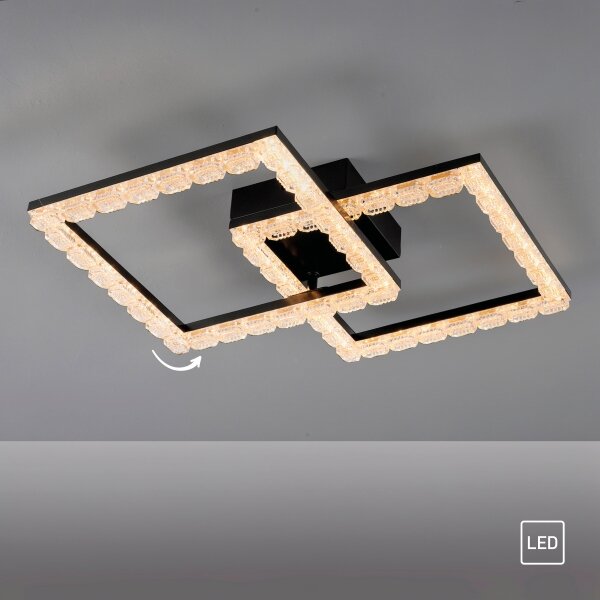 JUST LIGHT. 14732-18 - Plafoniera LED GLITRA LED/17,5W/230V nero