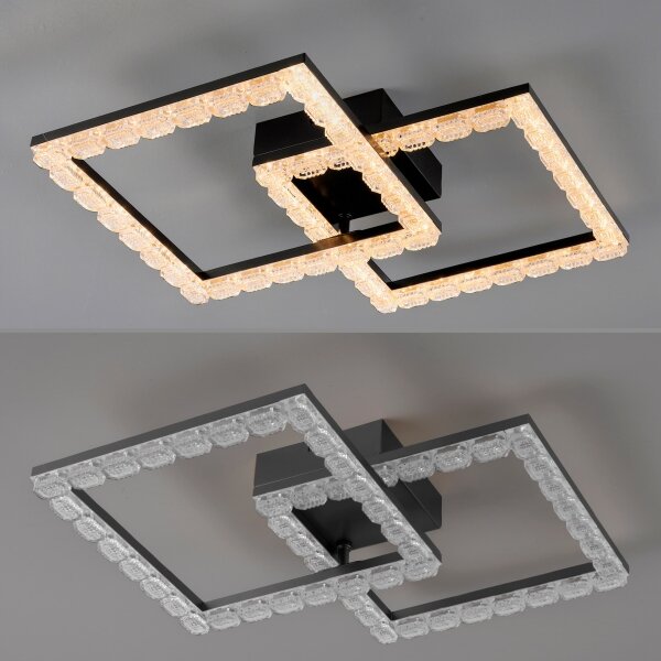 JUST LIGHT. 14732-18 - Plafoniera LED GLITRA LED/17,5W/230V nero