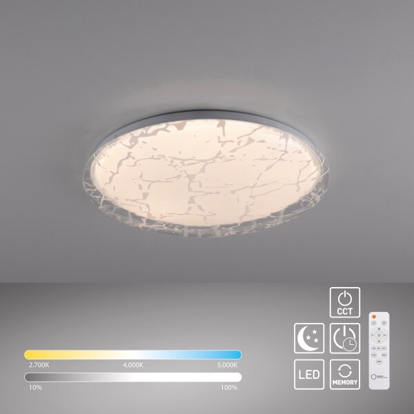 JUST LIGHT. 14008-16 - Plafoniera LED dimmerabile ART PLAFO LED/20W/230V bianco + telecomando