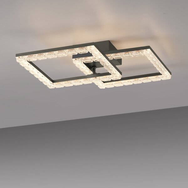 JUST LIGHT. 14732-18 - Plafoniera LED GLITRA LED/17,5W/230V nero