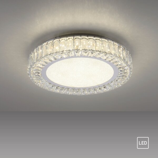 JUST LIGHT. 15222-17 - Plafoniera LED KULUNKA LED/46W/230V cromata
