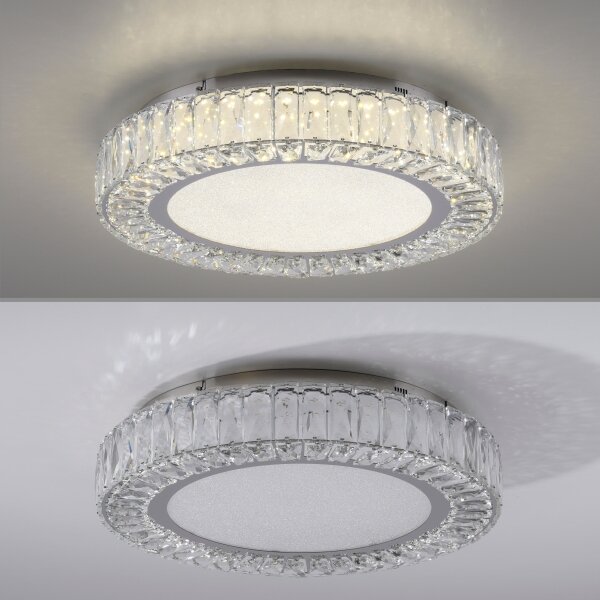 JUST LIGHT. 15222-17 - Plafoniera LED KULUNKA LED/46W/230V cromata
