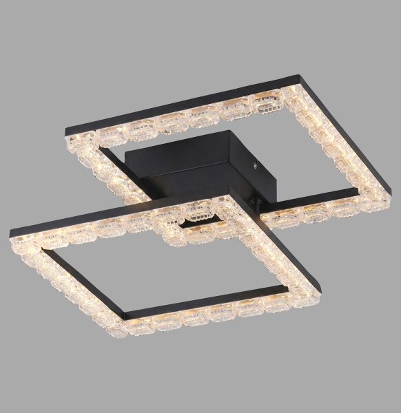 JUST LIGHT. 14732-18 - Plafoniera LED GLITRA LED/17,5W/230V nero