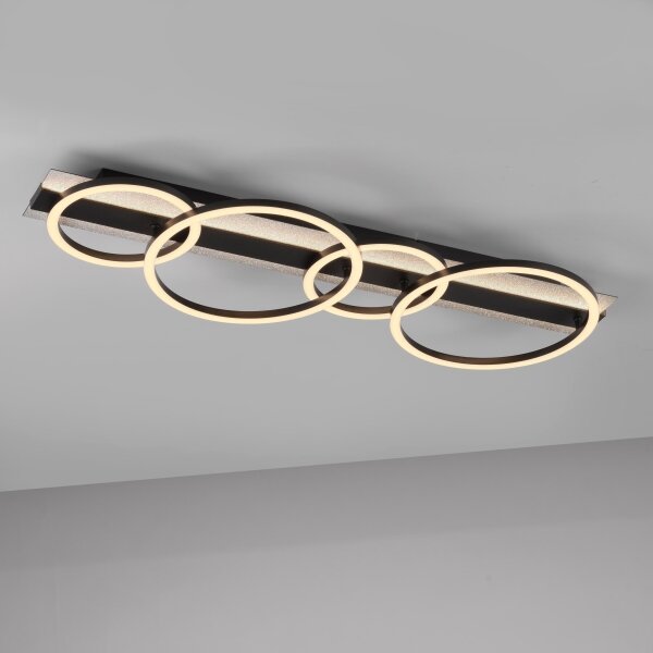 JUST LIGHT. 14426-21 - Plafoniera LED CICHIO LED/37W/230V + LED/9,5W nera