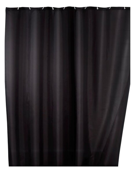 Tenda da doccia nera con finitura antimuffa , 180 x 200 cm - Wenko