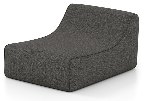 Costway Divano pigro ergonomico con copertura rimovibile e base antiscivolo, Poltrona lounge gonfiabile a forma di L per soggiorno Grigio