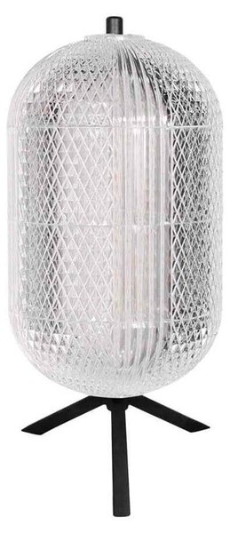 Lampada da tavolo - argento nero - Geripu - plastica metallo - Ø 15cm - LED - 3841ZW - Mexlite