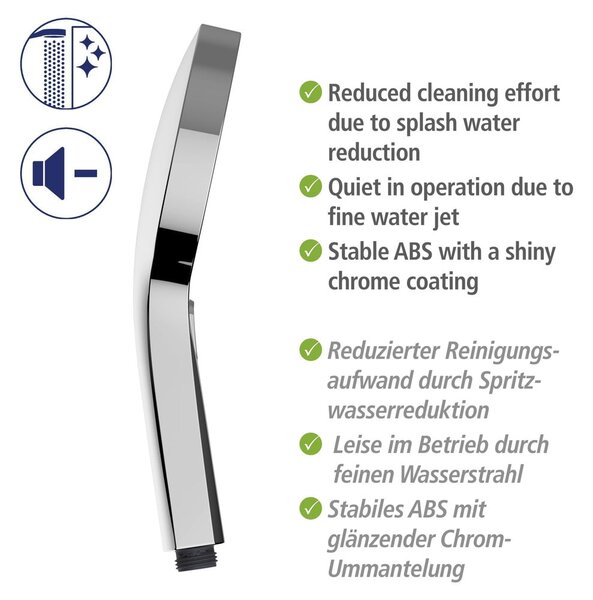 Set doccia in acciaio inox argento lucido 120 cm Soft Water - Wenko