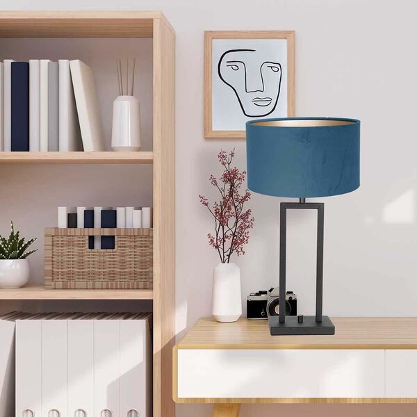 Lampada da tavolo - nero - Stang - plastica metallo - lampada da comodino - E27 - 2996ZW - Steinhauer