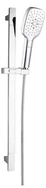 Sistema doccia MARWELL set doccetta QUATTRO II in cromo - 150x9,3cm - Sistema doccia con asta di scorrimento a regolazione continua