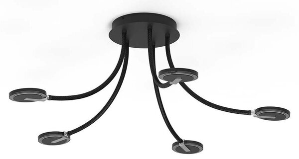 Plafoniera - nero - Turound - vetro metallo - Ø 92cm - LED - 3376ZW - Steinhauer