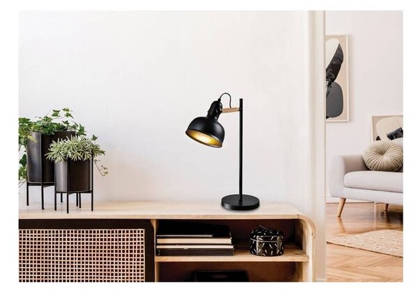 Lampada da tavolo in metallo nero (altezza 56 cm) Reno - Candellux Lighting