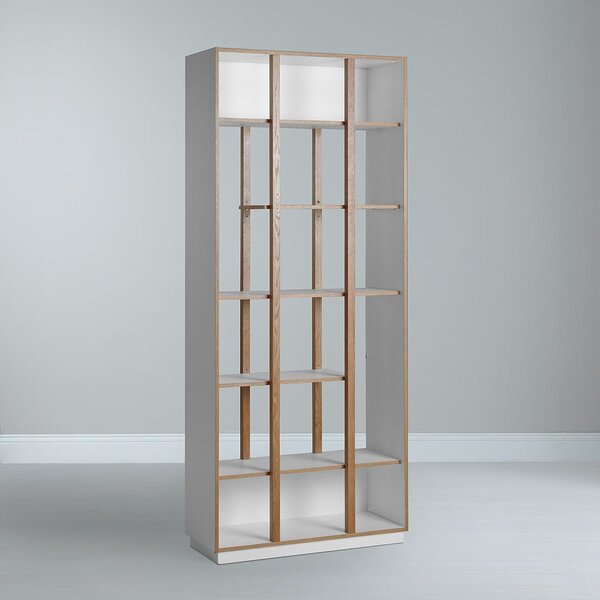 Libreria bianca in rovere 90x210 cm Newbury - Woodman