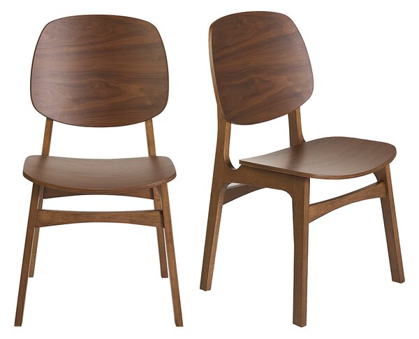 Sedie vintage in legno scuro noce (lotto da 2) SOQUETTE