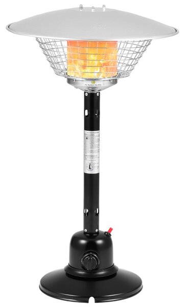 Costway Riscaldatore per giardino a gas propano con protezione antigoccia e antiraffreddamento, Riscaldatore da 4000w Nero
