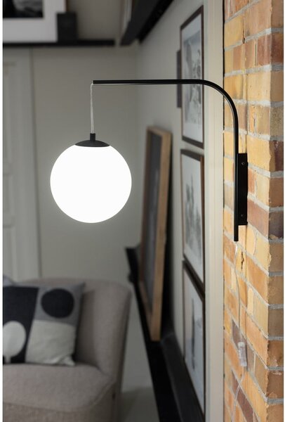 Lampada da parete bianca e nera (lunghezza 47,5 cm) Dione - Markslöjd