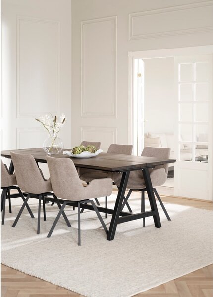 Set di sedie da pranzo beige in imbottito 2 pz Norwell – Rowico