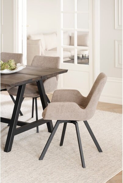 Set di sedie da pranzo beige in imbottito 2 pz Norwell – Rowico