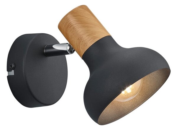 Lampada da parete nero opaco ø 10 cm Latika - Reality