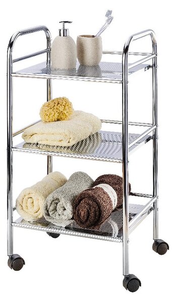 Scaffale mobile in metallo argento 41x75 cm - Wenko