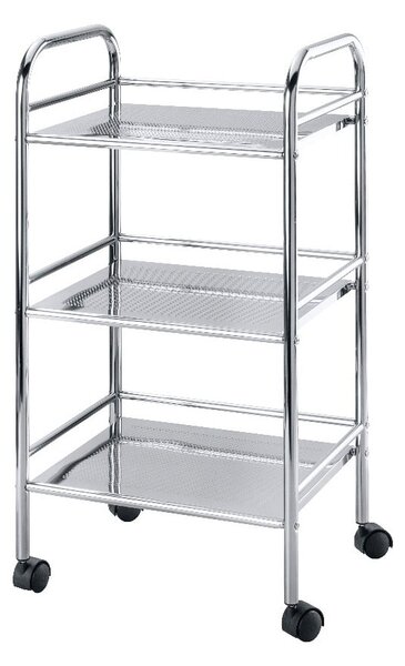 Scaffale mobile in metallo argento 41x75 cm - Wenko