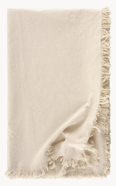 Tovaglia in misto cotone e lino con frange Scarlett
