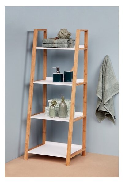 Scaffale da bagno in bambù con 4 ripiani Finja - Wenko