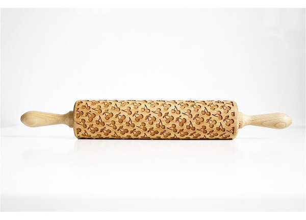 Rullo per pasta in legno goffrato Cherries - Valek