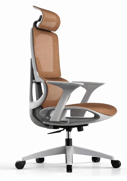 Sedia da ufficio ergonomica con schienale in rete e struttura regolabile