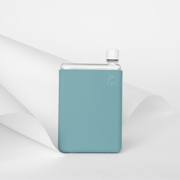 Manicotto per fiaschetta in silicone blu turchese Manicotto per fiaschetta in silicone blu turchese A5 - Memobottle