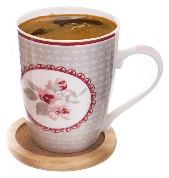 Set di sottobicchieri di colore naturale in legno 6 pz – Orion