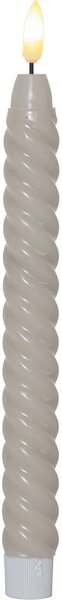 Set di 2 candele LED in cera beige, altezza 25 cm Flamme Swirl Antique - Star Trading