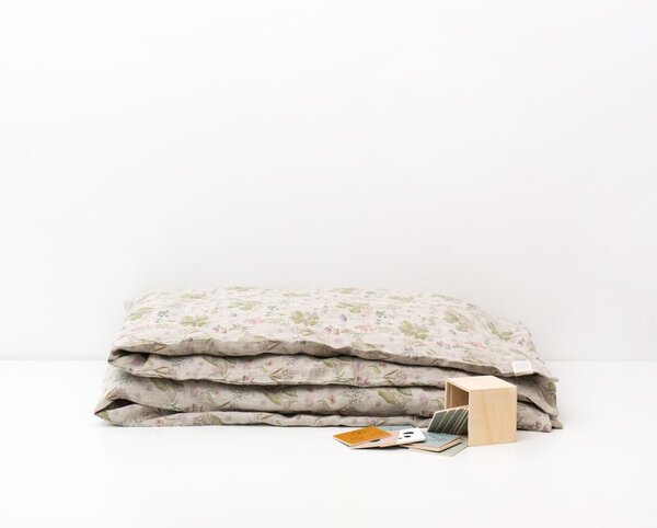 Biancheria da letto per bambini in lino beige, 70 x 100 cm Botany - Linen Tales